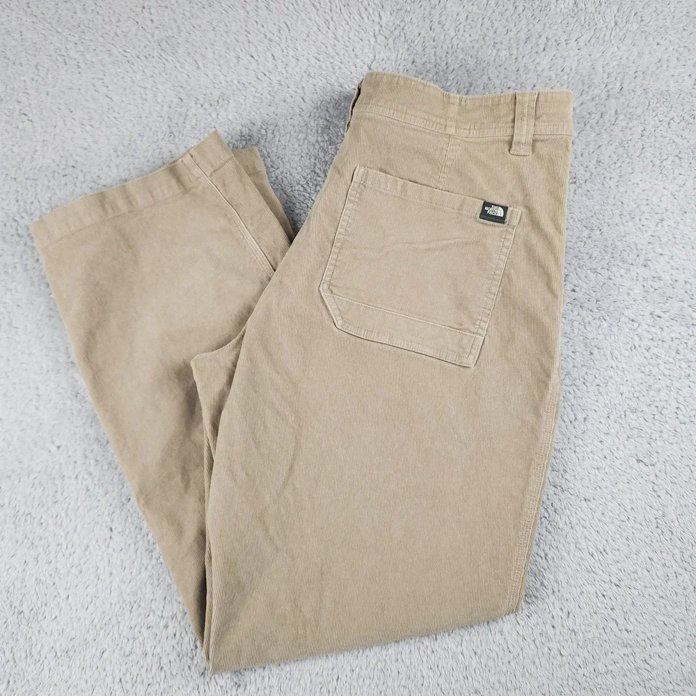 The North Face Pants Mens XL Khaki Beige Corduroy Stretch Casual Outdoor Cotton